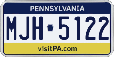 PA license plate MJH5122