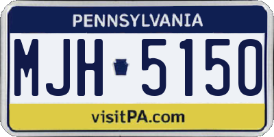 PA license plate MJH5150