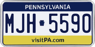 PA license plate MJH5590