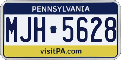 PA license plate MJH5628