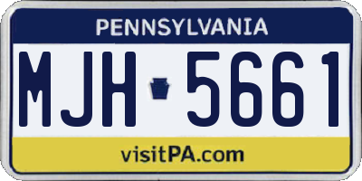 PA license plate MJH5661