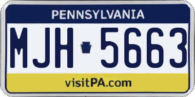 PA license plate MJH5663