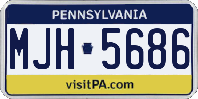 PA license plate MJH5686