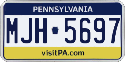 PA license plate MJH5697