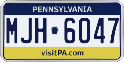 PA license plate MJH6047