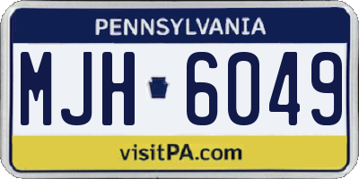 PA license plate MJH6049