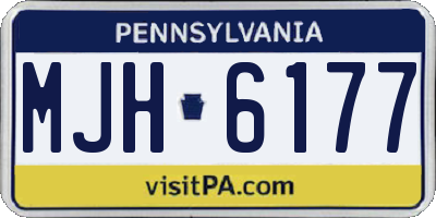 PA license plate MJH6177