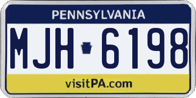 PA license plate MJH6198