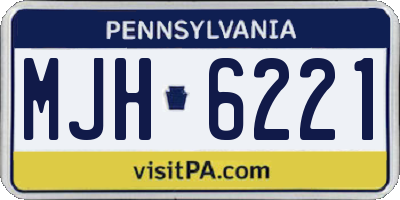 PA license plate MJH6221