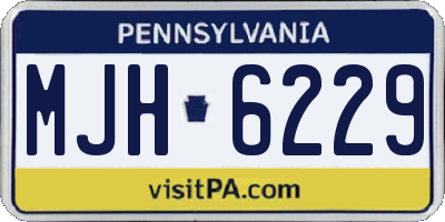 PA license plate MJH6229
