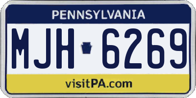 PA license plate MJH6269