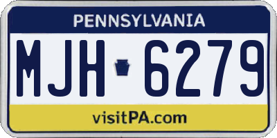 PA license plate MJH6279
