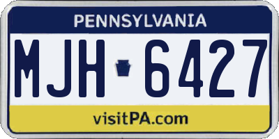 PA license plate MJH6427