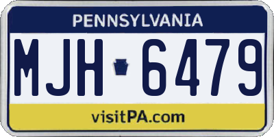 PA license plate MJH6479