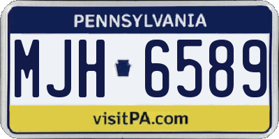 PA license plate MJH6589
