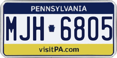 PA license plate MJH6805