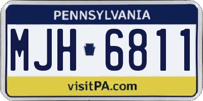 PA license plate MJH6811