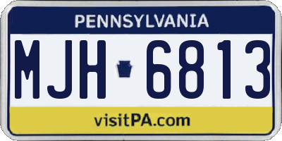 PA license plate MJH6813