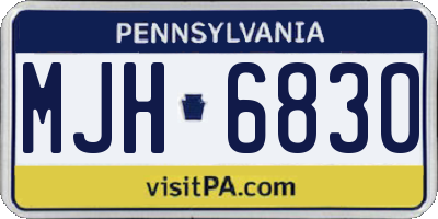 PA license plate MJH6830