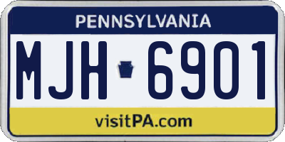 PA license plate MJH6901