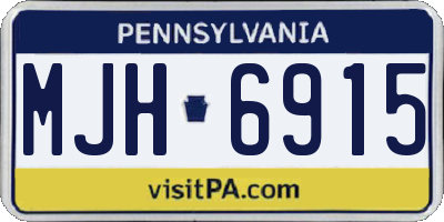 PA license plate MJH6915