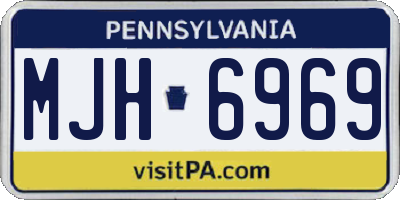 PA license plate MJH6969