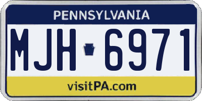 PA license plate MJH6971