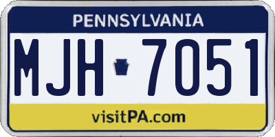 PA license plate MJH7051