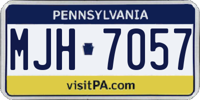 PA license plate MJH7057
