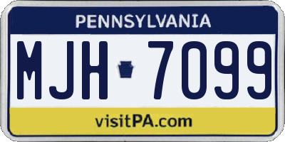 PA license plate MJH7099