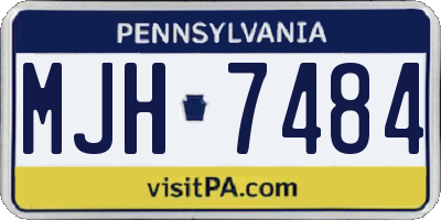 PA license plate MJH7484