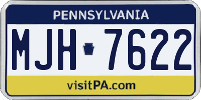 PA license plate MJH7622