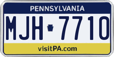 PA license plate MJH7710