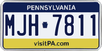 PA license plate MJH7811