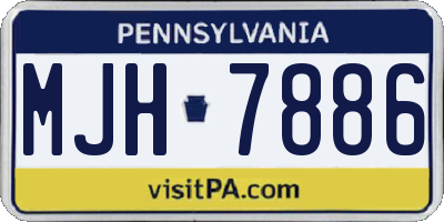 PA license plate MJH7886