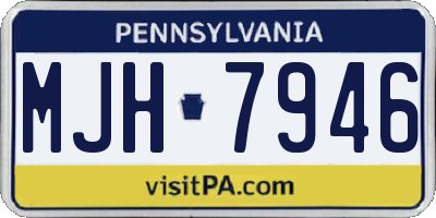 PA license plate MJH7946