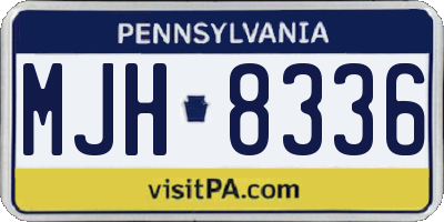 PA license plate MJH8336