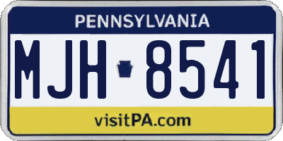 PA license plate MJH8541
