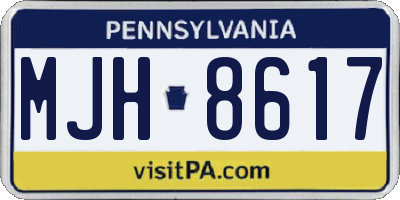 PA license plate MJH8617