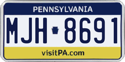 PA license plate MJH8691
