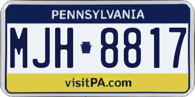 PA license plate MJH8817