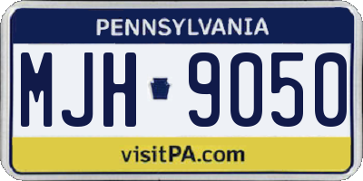 PA license plate MJH9050