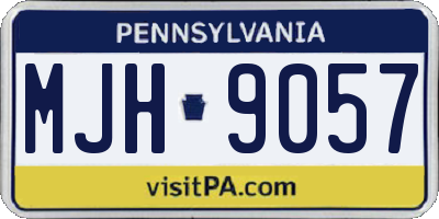 PA license plate MJH9057