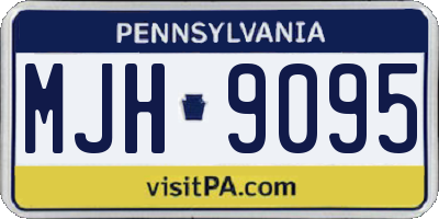 PA license plate MJH9095