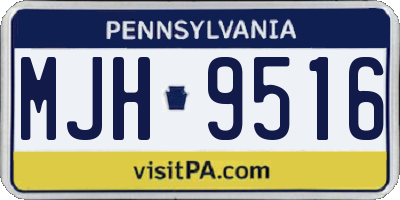PA license plate MJH9516