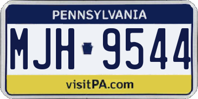 PA license plate MJH9544