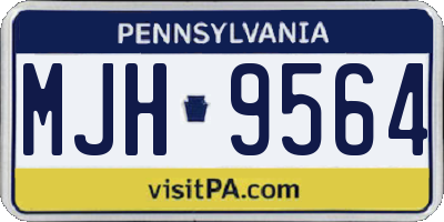 PA license plate MJH9564