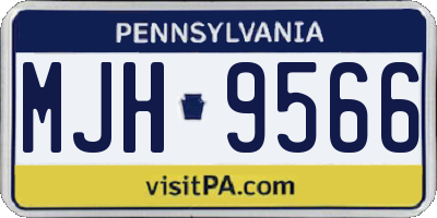 PA license plate MJH9566