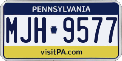 PA license plate MJH9577