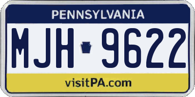 PA license plate MJH9622